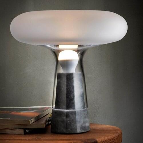 Europe modern iron led glass lampada da tavolo lampara escritorio bedside lamp