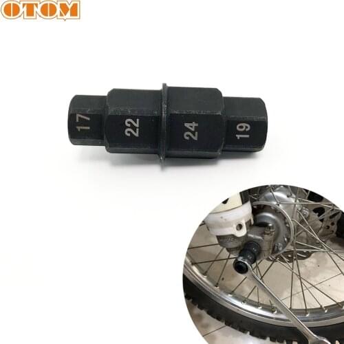 OTOM Motorcycle Front Axle Repair Wrench Hub Hexagon Socket Motorbike Wheels Spindle Sleeve Dedicated Disassembly Driver Spanner