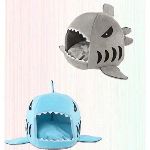 Pet Dog Cat Bed Shark Nest Teddy House Four Seasons Keep Warm Original Puppy Bed