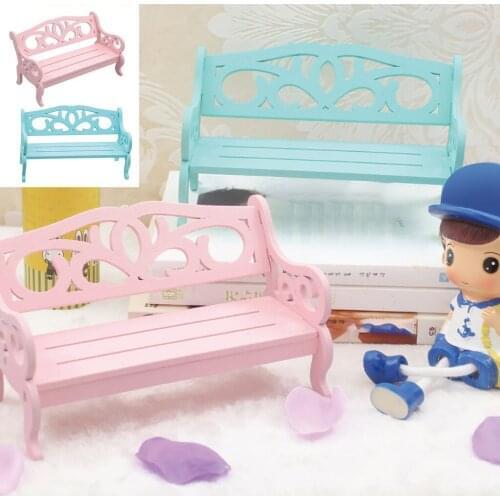 Dollhouse Miniature Furniture Wooden Diy Bench Chair Kids Play Toy Home Decro Kids House Toys Детские Игрушки Juguetes Play Toy