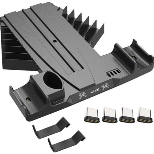 Multifunctional Vertical Stand For PS5 Console Vertical Stand Charging Station Gamepad Organizer Charging Dock Station