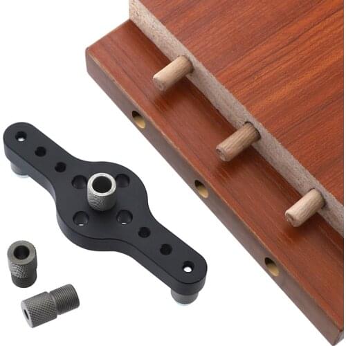 Dowel Jig for 6 8 10mm Wood Joints Drilling Adjustable Pocket Hole Jig Aluminum Alloy Woodworking Drill Guide Tool for Carpentry