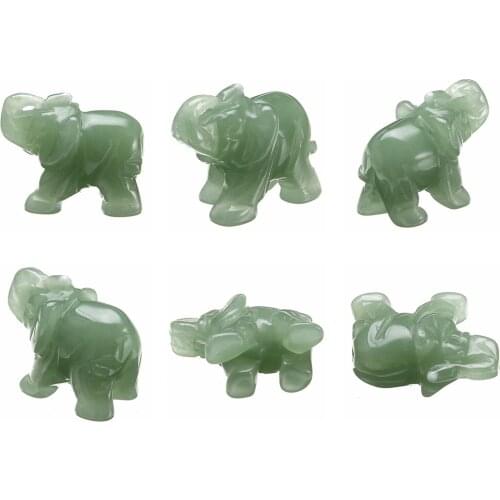 Natural Jade Green Eastern Tombs Craving Jade Elephant Decoration Office Crafts