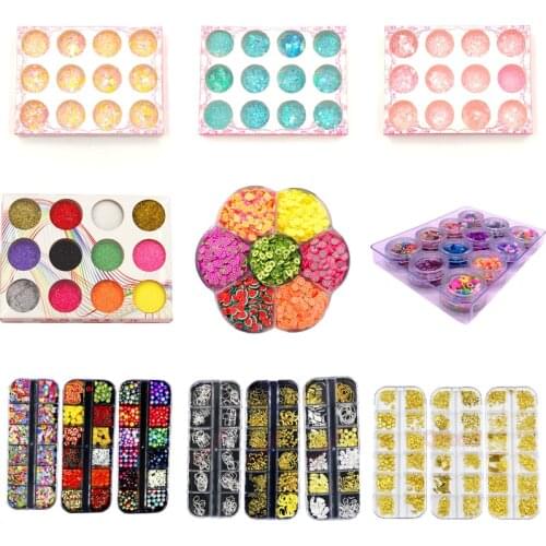 New DIY Slimes Soft Pottery Addition Soft Nail art Slices Slimes Fluffy Lizun Nail Mobile Supplies Slimes Accessories toy