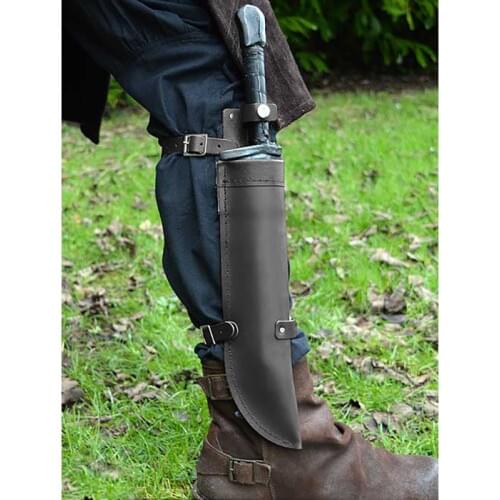 Medieval Larp Assassin Dagger Leg Scabbard Sheath Shin Sword Leather Holder Boot Harness Frog Renaissance Earl Cosplay Accessory