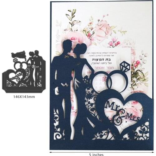 Couple Dies for Wedding Invitation Card Making Metal Cutting Dies New 2019 Scrapbook Paper Decoration Dies Cut Stencils