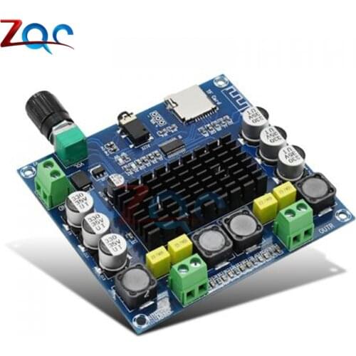 XH-A104 TPA3116 Bluetooth 4.1 Digital Power Amplifier Board 50W+50W Stereo AMP Module Support TF Card AUX Potentiometer Board