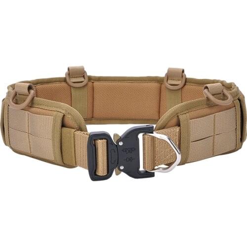 Tactical Belt Military Army Combat Airsoft Battle Belt Men Soft Padded Paintball Hunting Outdoor Waist Belt Adjustable