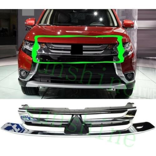 For Mitsubishi Outlander 2016 High quality Front Bumper Bars Grille Chrome Protect ReRefit 1pcs