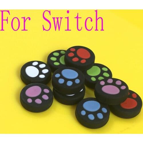 10PCS Cute Cat Paw Claw Silicone Analog Controller High quality Grips Cap For Nintendo Switch NS Controller Joy-Con