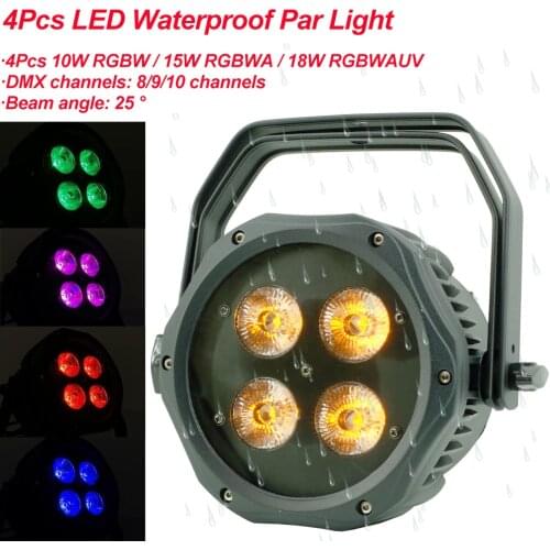 LED Flat Wash Waterproof Par RGBWA-UV 6IN1Lighting DMX512 Stage Effect Light For DJ Disco Bar Club Party Outdoor Night Lights