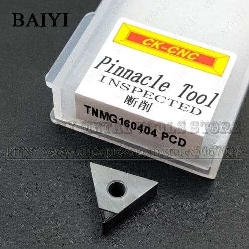 TNMG160404 PCD broken groove chipbreaker polycrystalline diamond blade carbide insert aluminum CNC lathe cutting turning tools