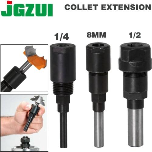 1PC 1/4" 8mm 12mm 1/2"Shank high quality bits Router Collet Extension Engraving machine extension rod