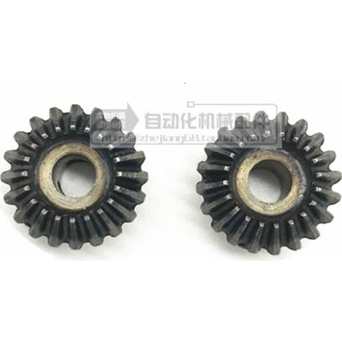 90 Degree angle commutator bevel gear / tooth surface high frequency quenched mechanical drive 45 steel bevel gear set