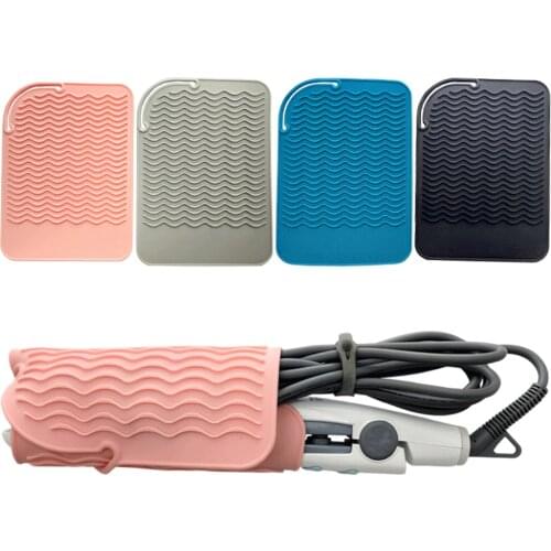 Hair Irons Hair Straightener Heat Proof Mat Hair Drier Non-Slip Pad Large Silicone Heat Proof Mat Soft Heat-resistant Mat