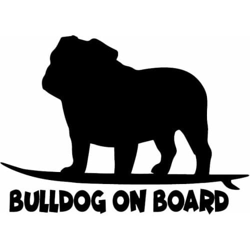 JuYouHui Exterior Accessories Decal Bulldog on Board Funny English Dog Breed Decals Sticker for Car Truck Window KK