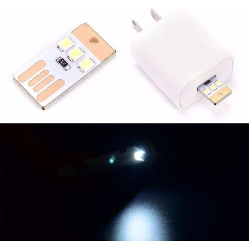 1 x Mini LED Lamp Light Camping Night Mobile USB LED Lamp White/Warm Light Wholesale 0.2 W, Ultra Low Power, 2835 Chips