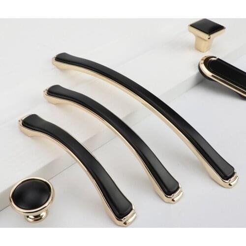 1PCS Nordic Light Luxury Zinc Alloy Cabinet Handles and Knobs Drawer Door Pulls Furniture Hardware