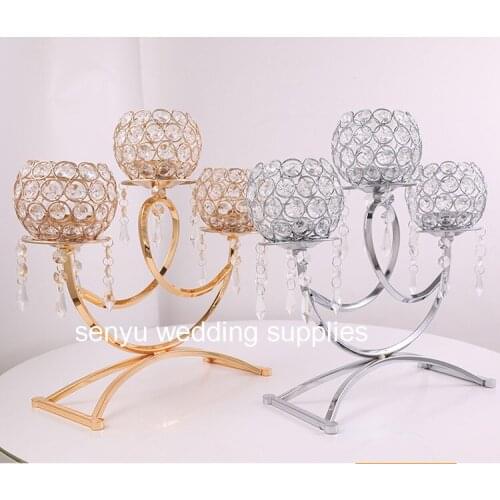 10pcs )New style Tall Crystal Candle Holder/Acrylic Crystal candelabra Table Candlesticks Wedding Centerpiece senyu0680