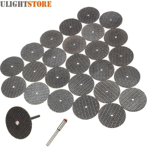 25pcs/lot Cutting Disc Circular Saw Blade Sanding Grinding Wheel Metal Wood Cutting Tools for Mini Drill Rotary Tool Accessories