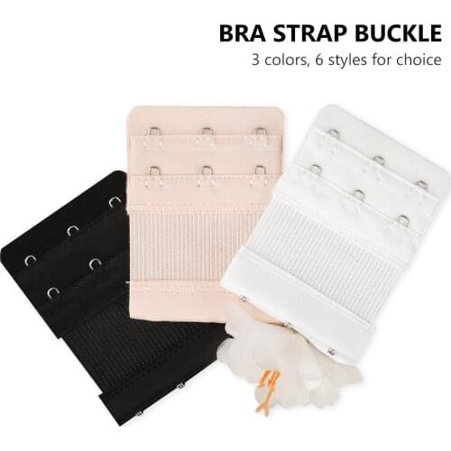 3pcs 2 3 Rows Women Linen Polyester Soft Comfortable Bra 2 3 4 Hooks Extender Strap Buckle Adjustable Extension Adhesive Bras