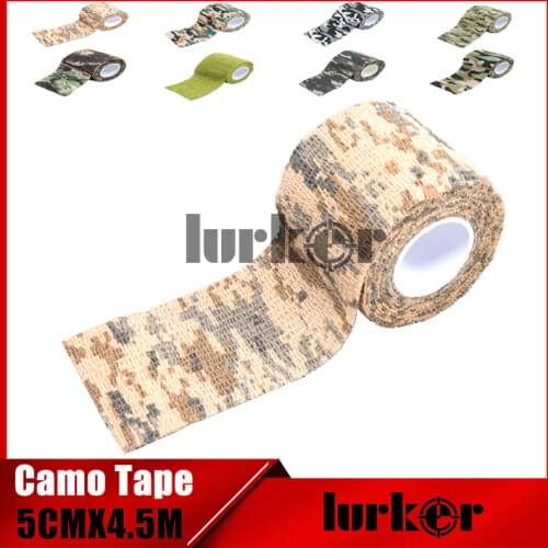 5cmx4.5m Army Camo Outdoor Disguise Hunting Durable Camouflage Stealth Tape Waterproof Wrap For Airsoft Riflescope Camera Lens