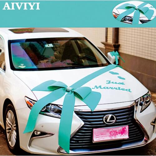 Butterfly wedding car decoration artificial flower ribbon foreign trade excellent product DIY show car fleet decoration supplie