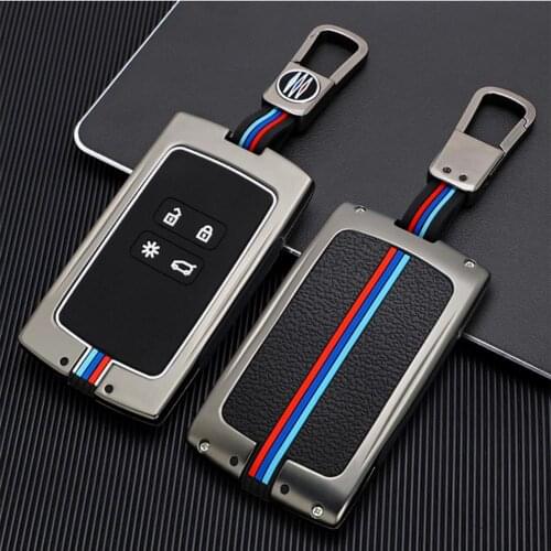 Car Key Shell Remote Control Bag Protective Cover With Key Chain For Renault Koleos/Kadjar/Megane 2016-2020