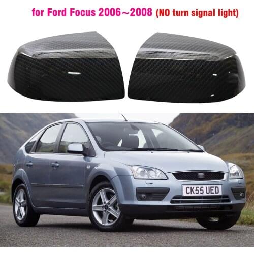 Rearview Mirror Cover Cap Carbon Fiber / Black for Ford Focus MK2 2006 -2008 Modified style Stylinig