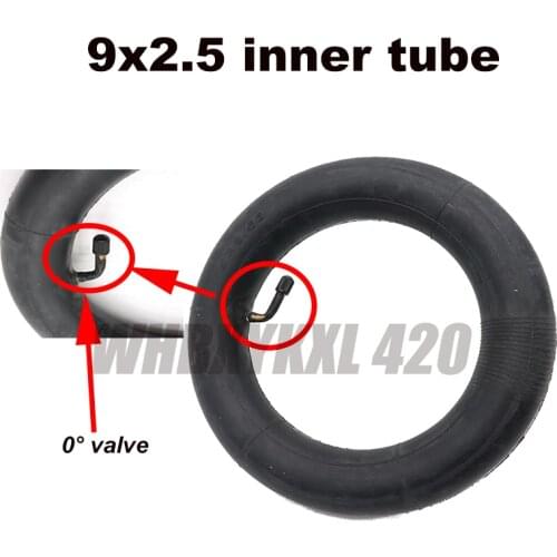 Motorcycle parts 9x2.50 tire inner tube for electric scooter bicycle parts 9 inch 0 degree inner tube