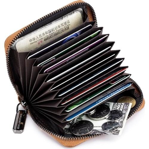 BULLCAPTAIN Genuine Leather Men Wallet Small Men Wallet Card Holder Wallet High Quality male clutch Zipper Male Short Coin Purse