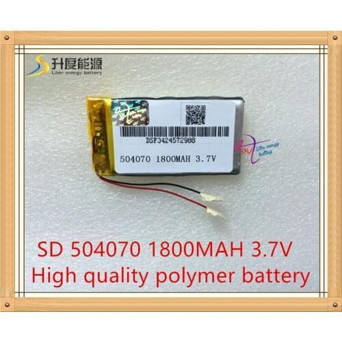 Liter energy battery 3.7V lithium polymer battery 504070 1800MAH interphone GPS navigation recorder