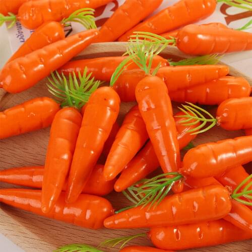 30pcs Mini Carrots Artificial Plastic Foam Carrot Festive Party Supplies simulation Carrot Fruit Vegetable Doll House Accessorie