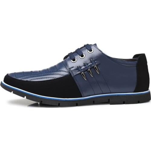 Plus Size 38-48 Leather Casual Shoes Men High Quality Leather Men Casual Shoes Autumn Leather Shoes For Men Flat Shoes