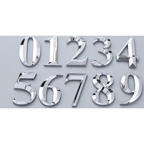 3D Large size Self Adhesive Door Number Sign Number Digit Apartment Hotel Office Door Address Street Number Stickers Plate Sign