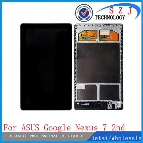 New 7'' inch for ASUS Google Nexus 7 2nd ME570 ME571K ME571 K008 Gen LCD Display + Touch Screen Panel Assembly + Frame