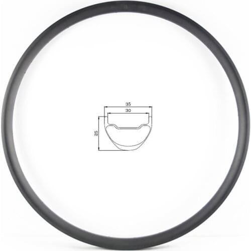 LIENGU 360g 29er MTB XC tubeless clincher 35mm x 25mm depth carbon rim UD matte glossy cross country mountain bike rim