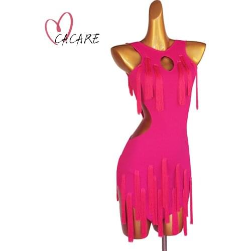 CACARE Latin Dance Dress Women BIG SALE Vestido flecos Dancing Clothes Latin Dance Competition Dresses Tango D0693 Ballroom