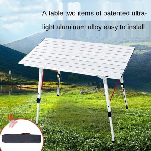 Outdoor Lifting Folding Table Ultra-light Aluminum Alloy Portable Table Travel Leisure Beach Picnic Table Adjustable Height