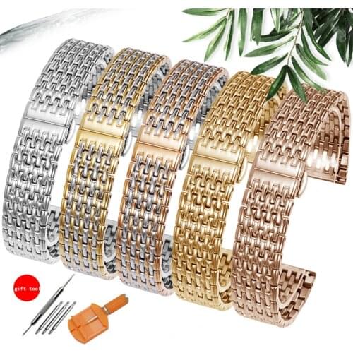 Ultrathin Stainless Steel Watchband 13 18 20 22mm Metal Strap Replace For L4.821 Seris Men And Women Mechanical Watch Accessorie