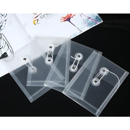 Thickened A6 File Folder Desktop Document Paper Organizer Storage Bag School Stationery Multifunctional Transparent Winding Bag