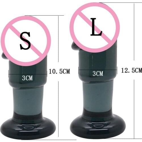 High-grade Crystal Glass Realistic Cool Body Massager Glass Dildo Anal Sexy Toys for Couple Sex Products