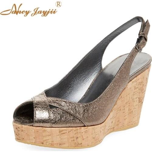 Patent Leather Women Shoes Lady Pumps Platform Solid Party Super High Wedges Heels Elegant Fashion Mature Nancyjayjii 2019