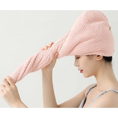 Women Magic Microfiber Hair Fast Drying Dryer Towel Bath Wrap Hat Quick Cap Turban Dry For Bath Bathroom Accessories 5 Colors