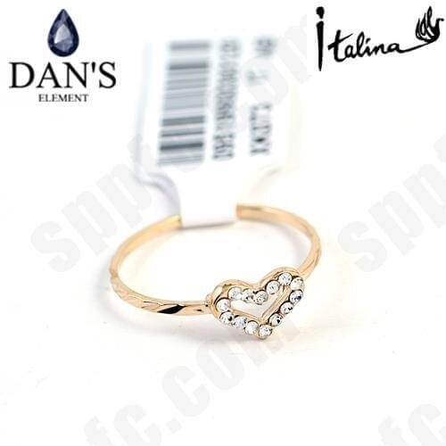 Dans Element Genuine Austrian Crystal Heart Rings for Women Heathy Anti Allergies #RG95199