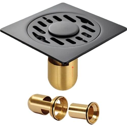 10cm Square Shower Floor Drainage Square Shower Floor Brass Bathroom Kitchen Trash Tweezers