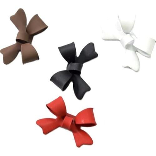 2021 INS-Icon Japanese Cool Bowknot Decors WOOD-Pulp 10pcs Black/ White/RED/Brown 17*11CM X-Big 3D Nails Art Decorations ZCF27W2