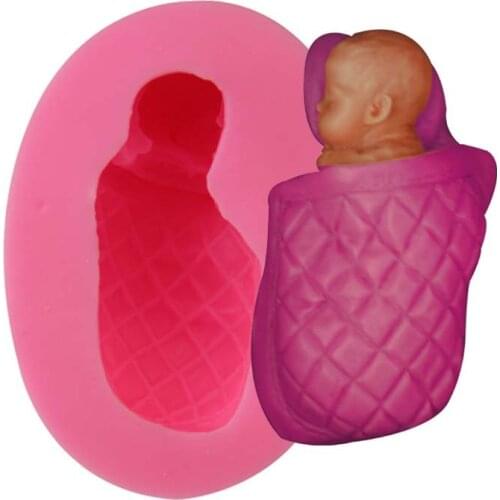 3D Baby Silicone Mold Chocolate Fondant Cake Decorating Tools For The Baby Shower Favour Gifts Fondant Chocolate Mold