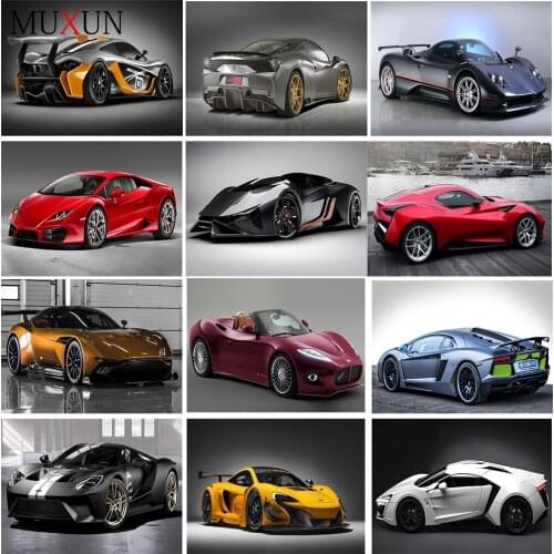 5D Cross Stitch Rhinestone Mosaic Diamond Embroidery Scenic 5D Diy Full Square Diamond Painting Luxury Car Decor Home Gift Jq372