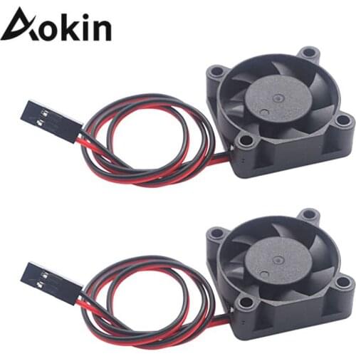 Aokin DC 5V 12V 24V 3010 Fan Cooling Brushless Mini Fan 30*30*10MM Cable 17CM 2Pin Radiator Black